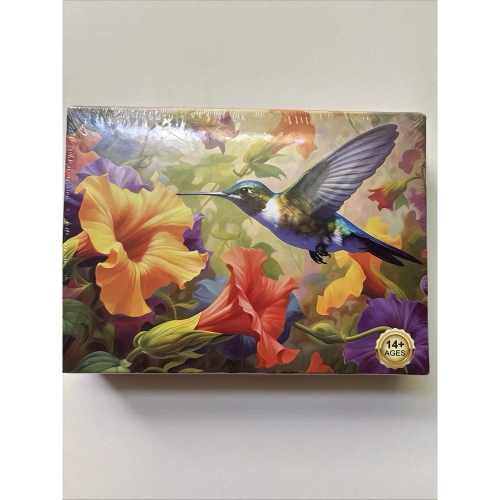 500 Piece Puzzle for Adults, Jigsaw Puzzle,Flower Hummingbird Jigsaw Puzzles